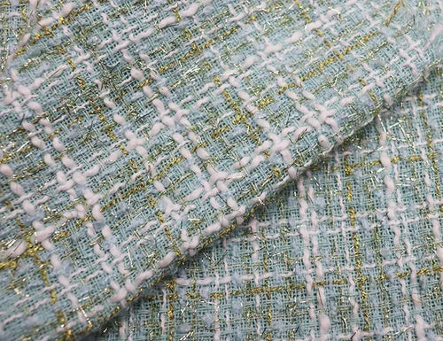 Tweed Speaker Grill Cloth Cream Gold