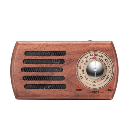 Big River Hardware Handcrafted Walnut Retro Portable Radio