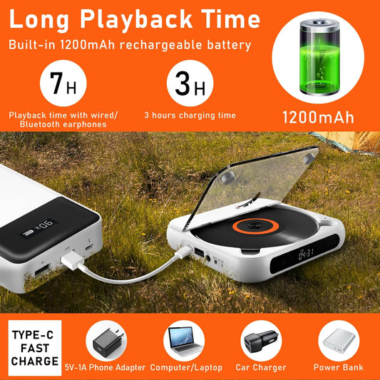 Big River Hardware Bluetooth Portable CD Player