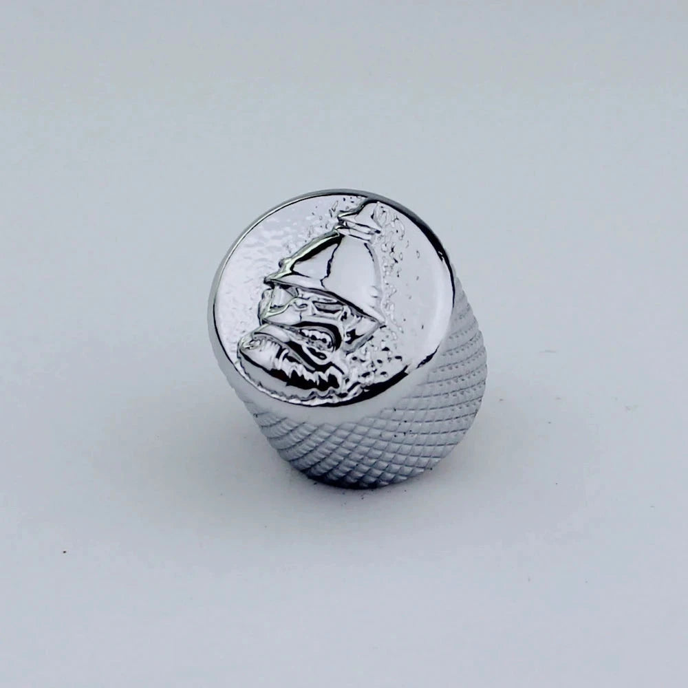 Big River Hardware Premium Zinc Alloy Skull Potentiometer Knobs for Electric Guitars with 6mm Inner Diameter