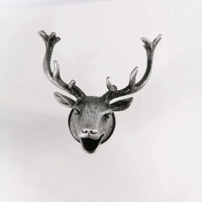 Big River Hardware Zinc Alloy Animal Head Wine Pourer - Deer Elk Lion Designs for Stylish Bar Accessories and Wine Enthusiasts