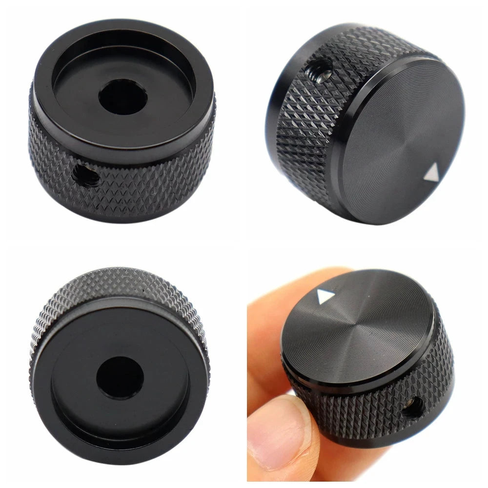 1pc/2pc Aluminium Guitar Metal Knobs 1/4" Metal Pot Knobs with Indicator and Set Screw for Guitar/Bass/Audio Equipments