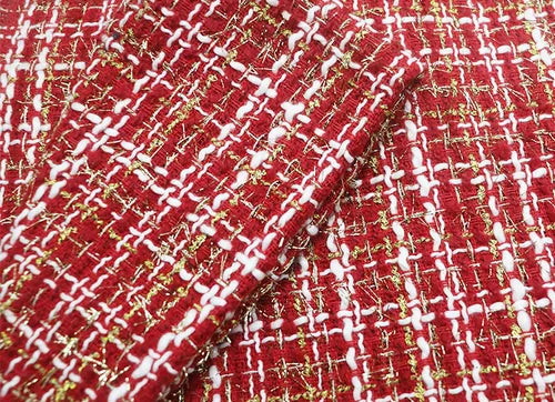 Tweed Speaker Grill Cloth Cream Gold