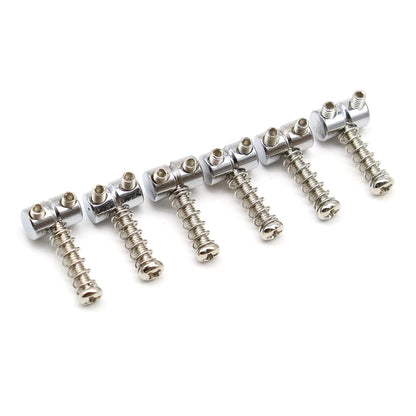 BRH Premium Zinc Alloy Guitar Bridge String Saddles for Jazzmaster Electric Guitars - Includes Wrench and Tool for Easy Replacement