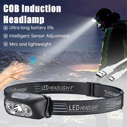 Big River Hardware Rechargeable LED Headlamp with Sensor