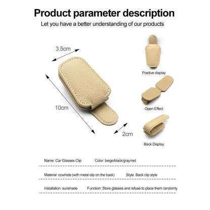 Big River Hardware Durable Sunglasses Holder for car with Easy Install