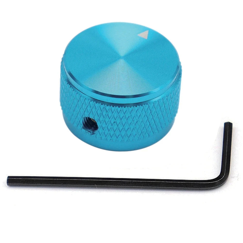 1pc/2pc Aluminium Guitar Metal Knobs 1/4" Metal Pot Knobs with Indicator and Set Screw for Guitar/Bass/Audio Equipments