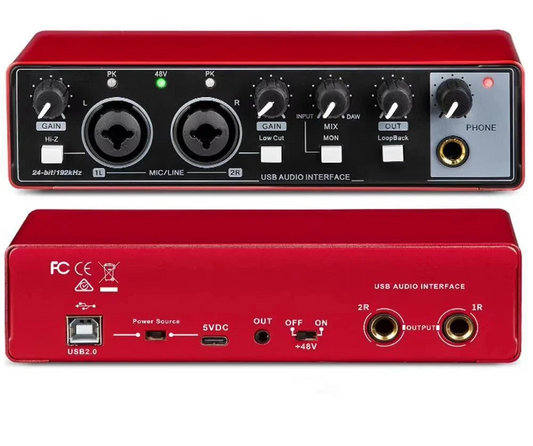 Big River Hardware MD22 USB Audio Interface for Guitar