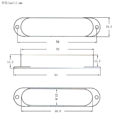 Big River Hardware Single Coil Pickup Covers: Premium Metal for Noise Reduction, Stylish Colors in Black, Silver, Gold, Bronze, Red Copper for Guitar Enthusiasts