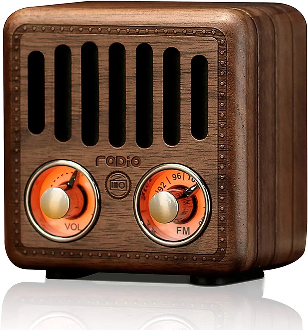 Big River Hardware Vintage Walnut FM Bluetooth Speaker