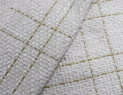 Tweed Speaker Grill Cloth Cream Gold