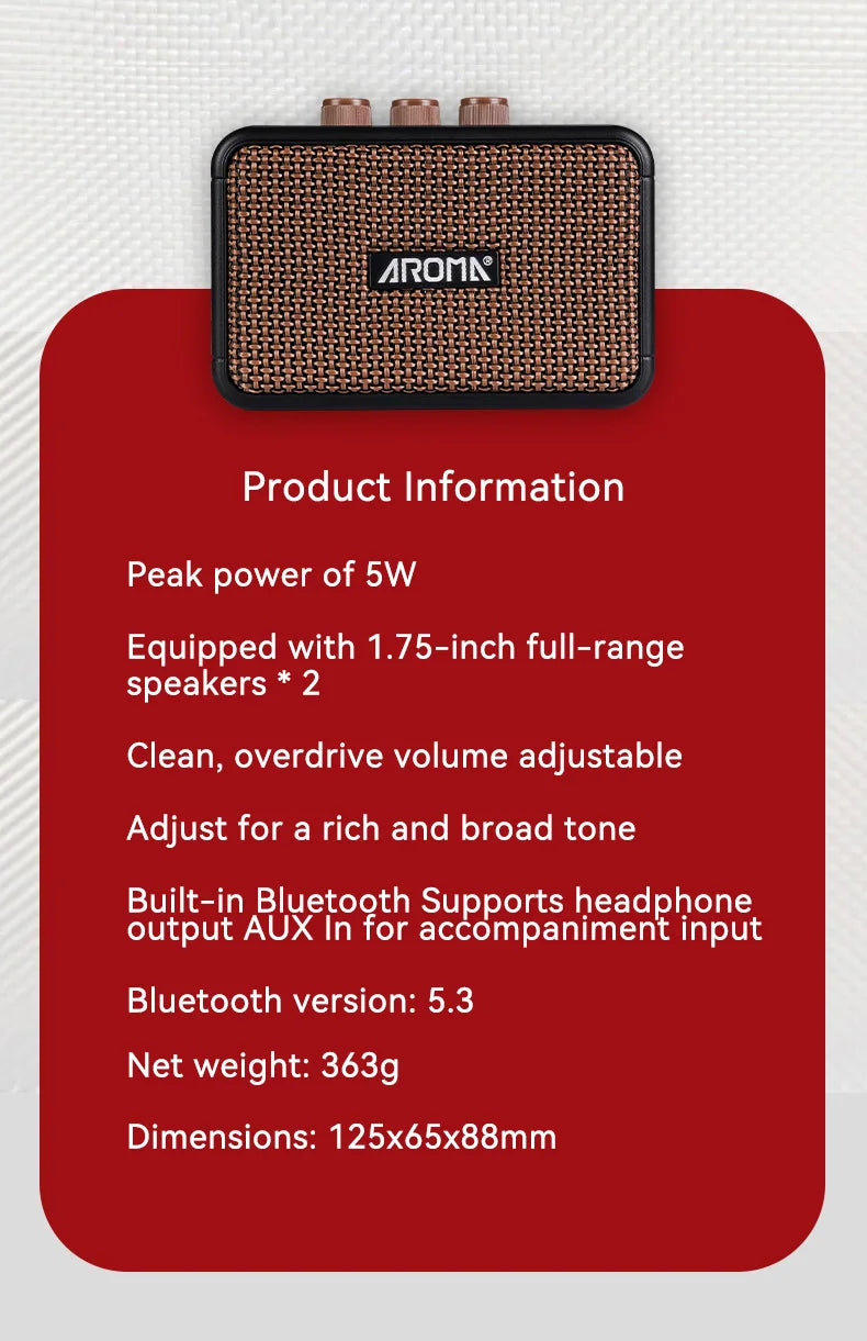 Big River Hardware Mini Guitar Amplifier Compact Design