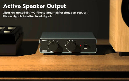AIYIMA T3 PRO RIAA MM/MC Phono Preamplifier Vinyl Record Player Stereo Preamp Amplifier Turntable Phonograph Gain Control