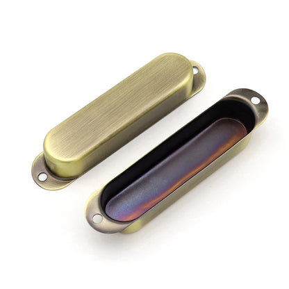 Big River Hardware Single Coil Pickup Covers: Premium Metal for Noise Reduction, Stylish Colors in Black, Silver, Gold, Bronze, Red Copper for Guitar Enthusiasts