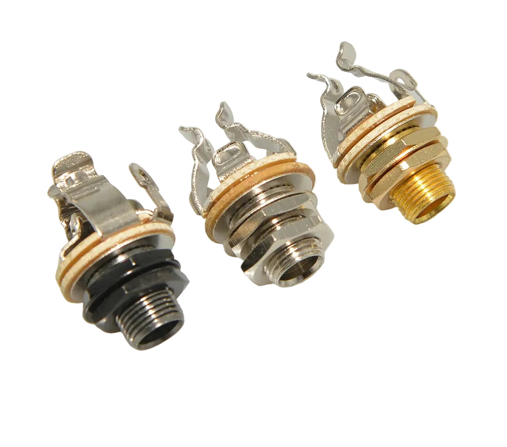 High-Quality BRH Chrome Plated Guitar Output Jack with Easy Soldering and Reduced Noise for Musicians