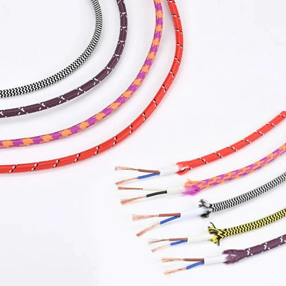 Big River Hardware Fabric Wire Braided Multicolor Cable