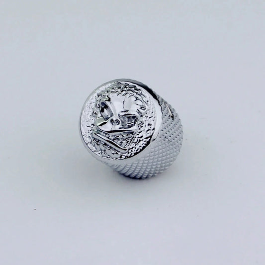 Big River Hardware Premium Zinc Alloy Skull Potentiometer Knobs for Electric Guitars with 6mm Inner Diameter