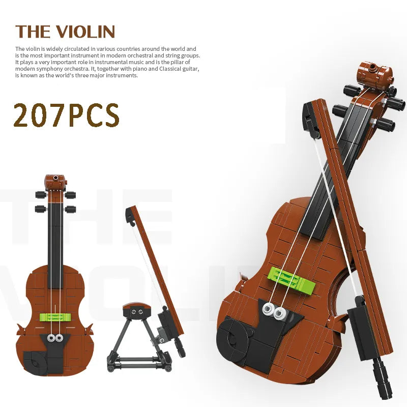 Violin Model Electric Guitar Bricks Toys