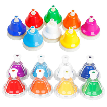 Colorful Eight Note Hand Bell instrument Set for Kids