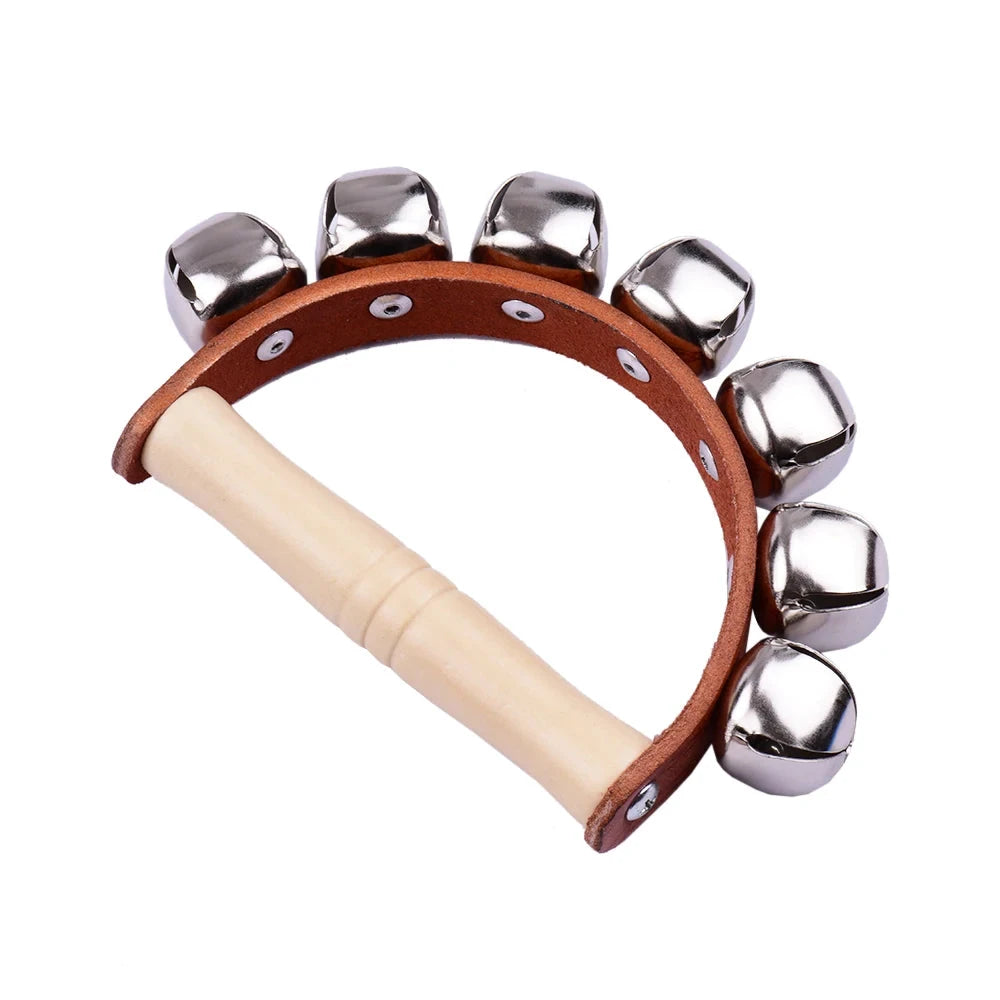 Hand Bells instrument With Wood Handle for Kids Bright Tone