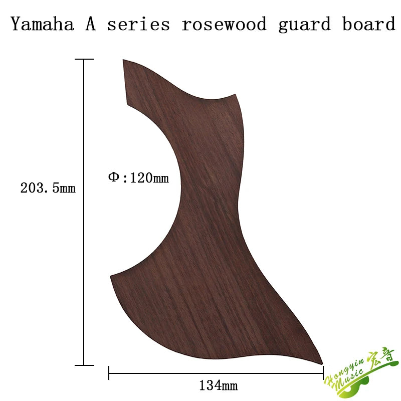 Big River Hardware Left Handed Acoustic Guitar Pickguard - Rose Wood Protection, Scratch-Resistant, Easy Installation for Musicians