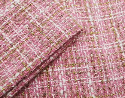 Tweed Speaker Grill Cloth Cream Gold