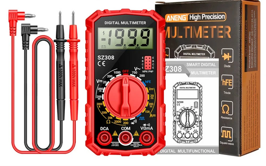 Big River Hardware Handheld Digital Multimeter LCD Backlight