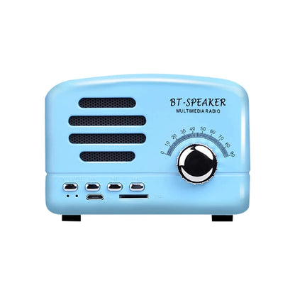 Big River Hardware Retro Bluetooth Speaker Radio - Portable Wireless Audio with FM and Long Battery Life