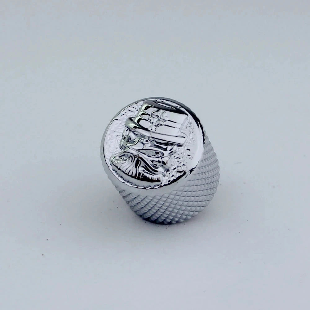 Big River Hardware Premium Zinc Alloy Skull Potentiometer Knobs for Electric Guitars with 6mm Inner Diameter