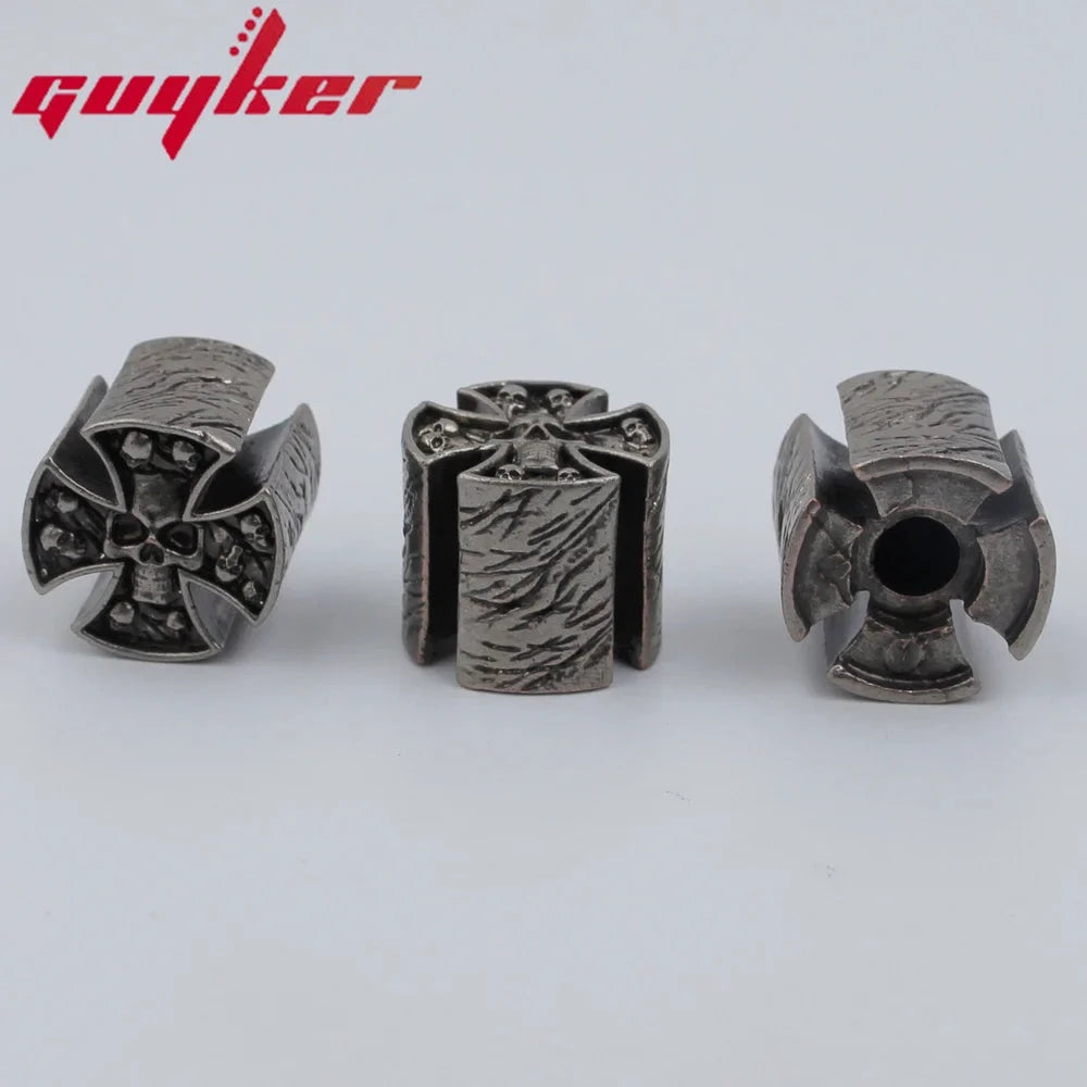 High Grade Copper GUYKER Electric Guitar Bass  Knobs Cross Skeleton Style Dual Color Option