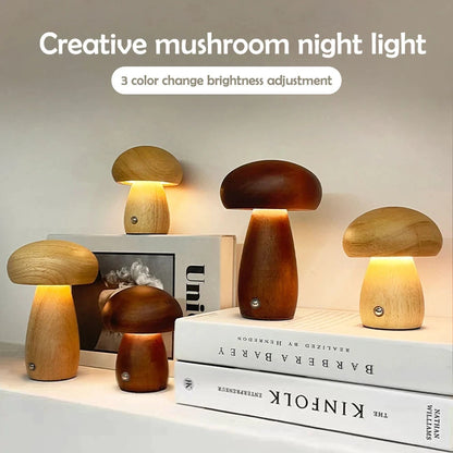 Beech Wood Mushroom Night Light