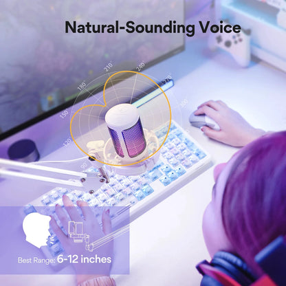 Big River Hardware Maono Gamerwave DGM20S USB Gaming Microphone with RGB and Noise Canceling