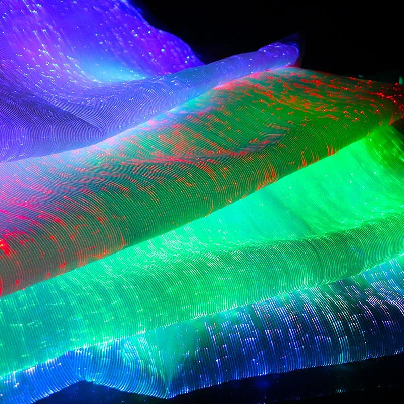 Illuminated 100cm Fiber Optic Fabric for amplifier design