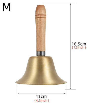 Hand Bells instrument 5 Piece Set With Wooden Handles