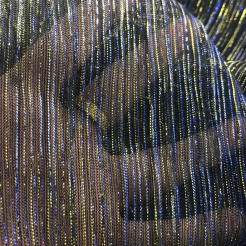 Big River Hardware Metallic Pleated Star Gold Wire Mesh Speaker Cloth