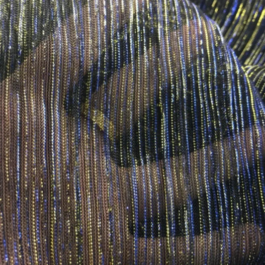 Big River Hardware Metallic Pleated Star Gold Wire Mesh Speaker Cloth