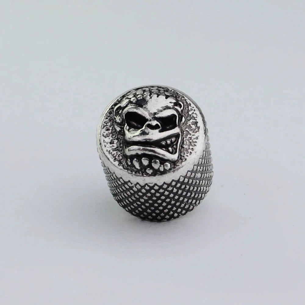Big River Hardware Premium Zinc Alloy Skull Potentiometer Knobs for Electric Guitars with 6mm Inner Diameter