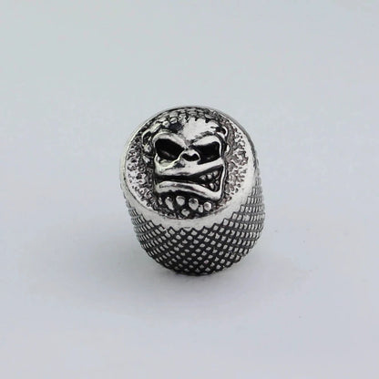 Big River Hardware Premium Zinc Alloy Skull Potentiometer Knobs for Electric Guitars with 6mm Inner Diameter