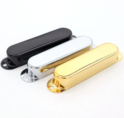 Big River Hardware Single Coil Pickup Covers: Premium Metal for Noise Reduction, Stylish Colors in Black, Silver, Gold, Bronze, Red Copper for Guitar Enthusiasts