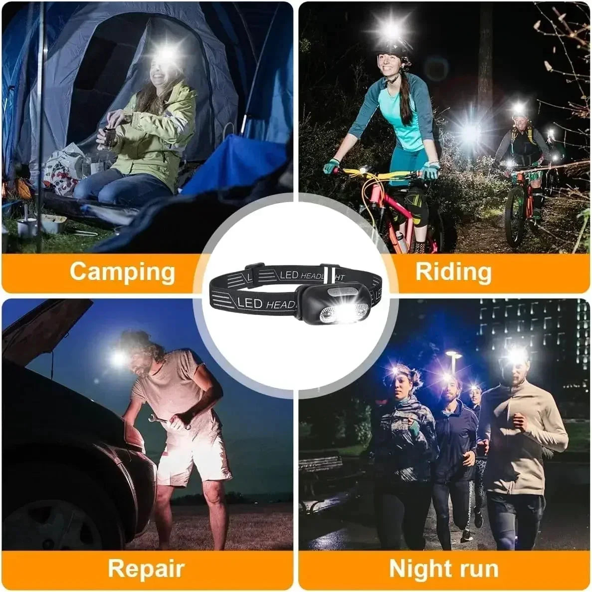 Big River Hardware Rechargeable LED Headlamp with Sensor