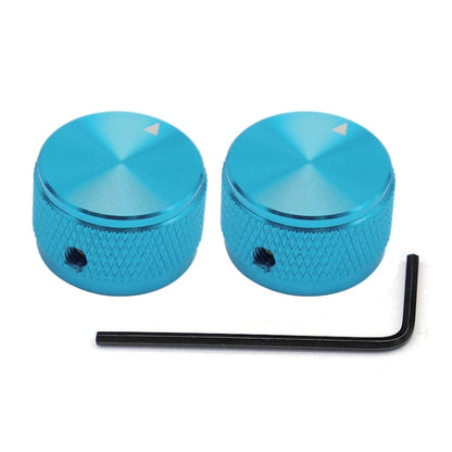 1pc/2pc Aluminium Guitar Metal Knobs 1/4" Metal Pot Knobs with Indicator and Set Screw for Guitar/Bass/Audio Equipments
