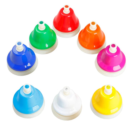 8-Note Colorful Hand Bell instrument Set for Kids