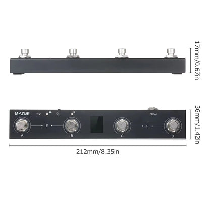 Big River Hardware Bluetooth Wireless MIDI Foot Controller Pedal