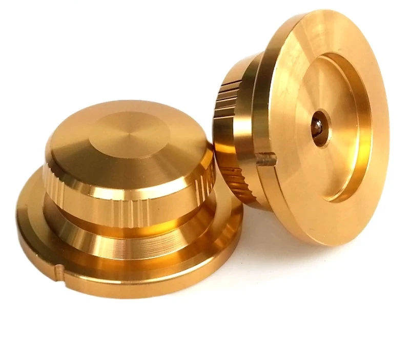 Big River Hardware Solid Aluminum Alloy 40x18mm Lattice Knob for HiFi Amplifier Volume Control