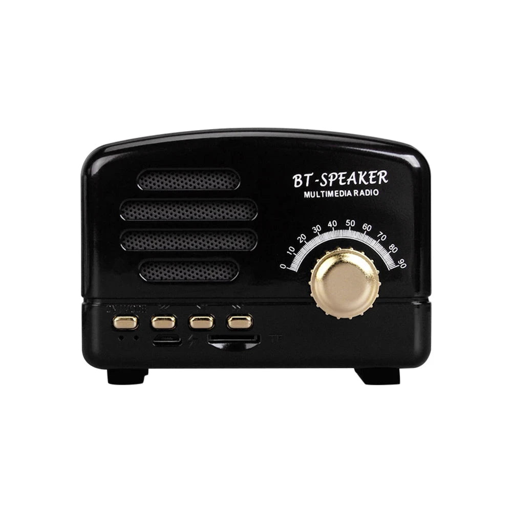 Big River Hardware Retro Bluetooth Speaker Radio - Portable Wireless Audio with FM and Long Battery Life