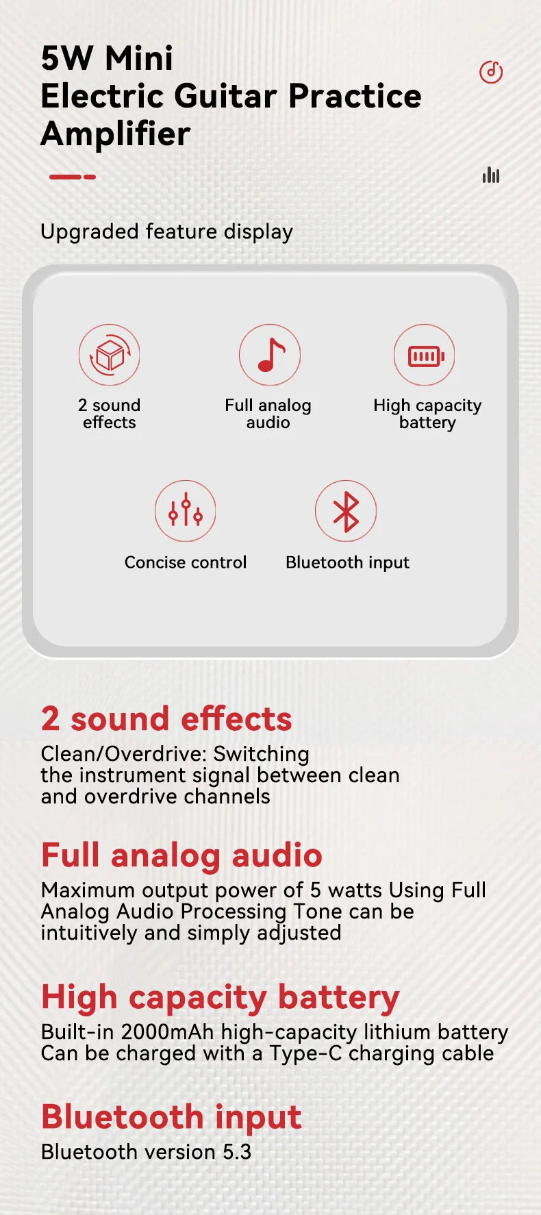 Big River Hardware Mini Guitar Amplifier Compact Design