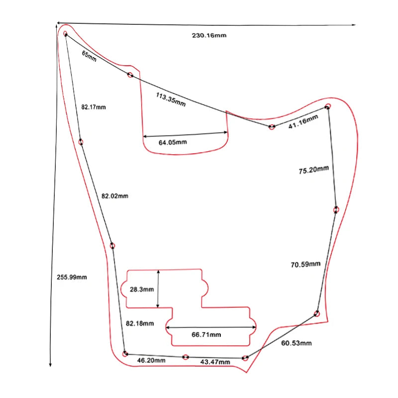 Squier Jaguar Pickguard Multi Color 4 Ply