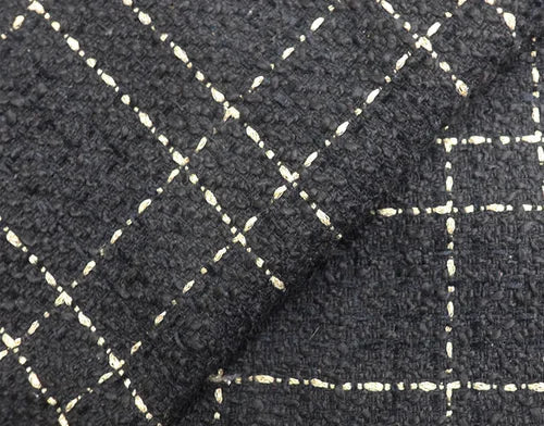 Tweed Speaker Grill Cloth Cream Gold