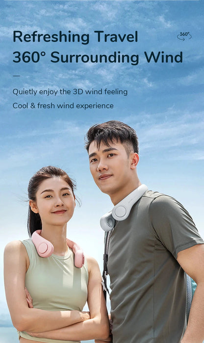 Big River Hardware Bladeless Portable Neck Fan, Hands-Free Rechargeable
