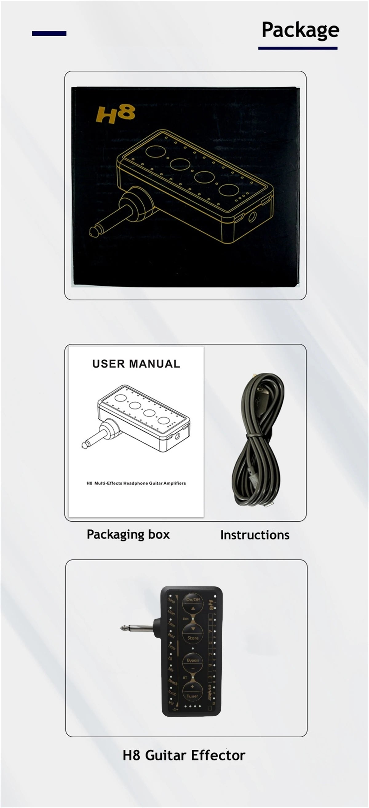 Big River Mini Headphone Amplifier with Multi-Effects and Recording